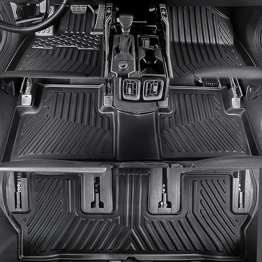 GALVAGNIATE Floor Mats for 2021-2024 2025 Kia Sorento 6-Seat/7-Seat (Not for Hybrid), All Weather TPE Floor Mat and 2-in-1 Cargo Liner with Backrest Mat for Sorento Accessories