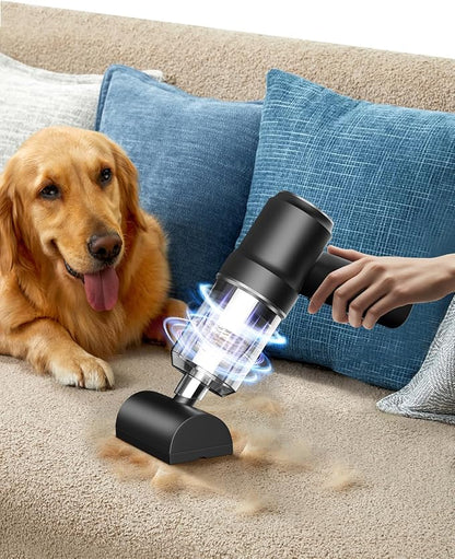 Handheld Vacuum Cordless Rechargeable with LED Light and Multi-Nozzles,15000 Pa Car Vacuum Portable Cordless, 120W Powerful Mini Vacuums Cleaner for Home, Car, Pet Hair, DC Motor, Black