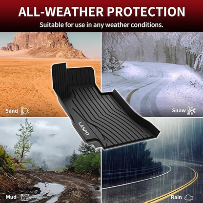 LASFIT Floor Mats for Mercedes Benz E Class 2017-2023 Fit Sedan & Wagon Only, E300 / E350 / E400 / E43 AMG / E450 / E53 AMG / E550 / E63 AMG S, All Weather TPE Floor Liners for E Class, 1st & 2nd Row