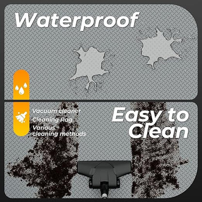 7.5 x 16 FT Garage Floor Mats for Under Car, 2.8mm Thickened Rubber Flooring Roll, S Size 120 SQFT Mat for Compact SUV, Sports Car