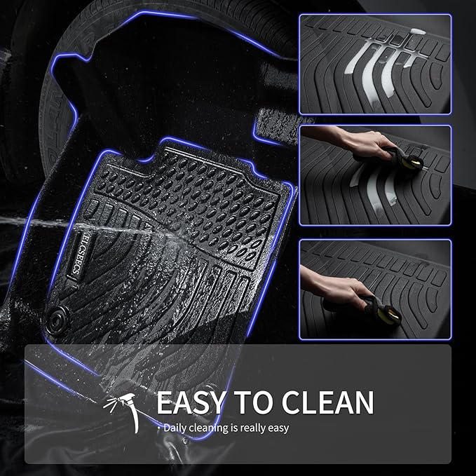 KELCSEECS® Floor Mats & Cargo Liner Custom for Honda Passport 2019-2025 All Weather Protection TPE Floor Liners Front & Rear Row Full Set Honda Passport Accessories Black