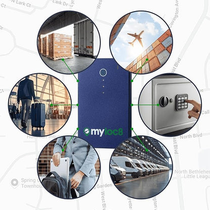 GPS Luggage Tracker for Suitcases TSA Approved, Android & iOS Compatible - Smart Tag with Bag Opening Alert - Real-Time Tracking Device for Travel or Even Car, Trailer, etc. – Long Battery Life
