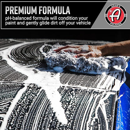 Adam's Car Shampoo (16oz) - pH Best Biodegradable Car Wash Soap for Foam Cannon, Spray Gun or Bucket - High Foam, Scratch-Free Auto Detailing for Cars, Trucks, RVs & Motorcycles