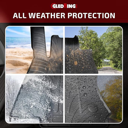 Gledring USA Custom Fit All-Weather Rubber Floor Mats Intended for Toyota Prius 2010-2011, No Trimming Required, Tailored Custom Fit, Protects from Rain, Mud & Snow