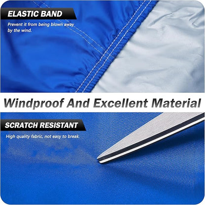 Heavy Duty Outdoor Car Cover Windproof All Weather Waterproof Sun Rain UV Dust Snow Protection Outdoor,Fit Audi e-tron GT,BMW 3/5 Series,Dodge Challenger/Charger etc.Size C5