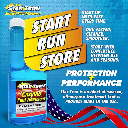 STAR BRITE Star Tron Enzyme Fuel Treatment Concentrate, 128 Fl. Oz. – Treats up to 2,048 Gallons – Rejuvenate & Stabilize Old Gasoline, Cure Ethanol Problems, Improve MPG, Reduce Emissions, 1 gallon, Blue