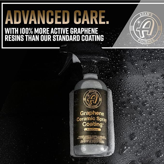 Adam's Polishes Advanced Graphene Ceramic Spray Coating - 18+ Months Sprayable Graphene Oxide Ceramic Coating for Cars, Boats, RV's & Motorcycle | Adds Extreme Gloss, Depth, Shine & Protection