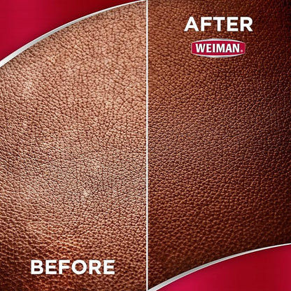 Weiman Leather Cleaner and Conditioner for Furniture - 12 Ounce - 2 Pack - Ultra Violet Protection Help Prevent Cracking or Fading of Leather Couches, Car Seats, Shoes, Purses