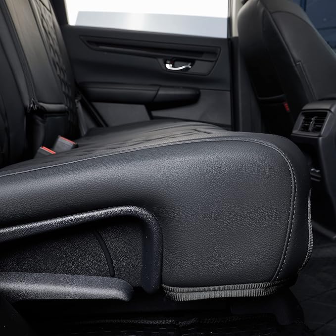 coverdream Custom Seat Covers Compatible with Select Honda CRV 2015 2016 Models - Leatherette (Red/Black,Full Set)