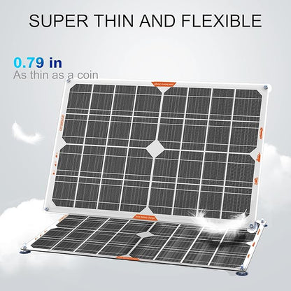OYMSAE 20W 12V Solar Panel Battery Charger Portable Waterproof Power Trickle Battery Charger & Maintainer for Car Boat Automotive RV with Cigarette Lighter Plug & Wiring Clip