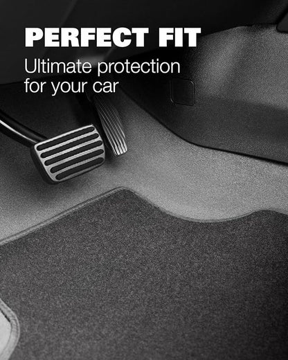 Floor Mats for Ford F150 - Tailored Fit for 2015-2025 Ford F-150 SuperCrew Cab Lightning Truck - Set of 3 - Anti-Slip Backing - 34oz Heavy Duty Carpet Mat - All Weather Car Liner