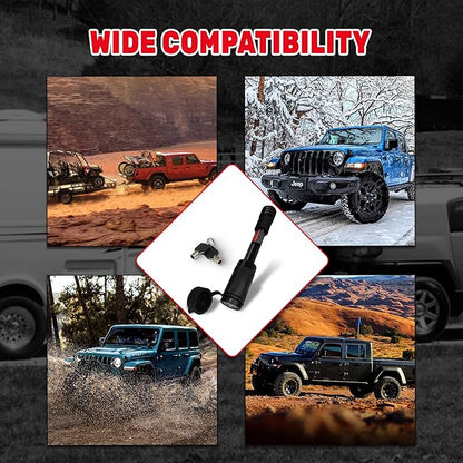 TYT Trailer Hitch Lock – 5/8" Dia, 3-1/2" Long Pin, Fits Class III/IV/V Hitches, 2 Keys, 8 O-Rings, Keyed Alike, Ideal for Tow Trucks, Bikes, Cars