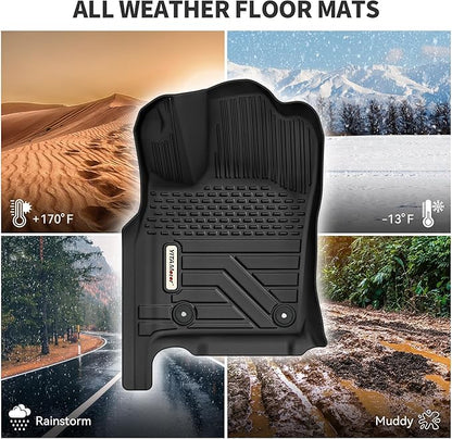 YITAMOTOR Upgraded Floor Mats Compatible with Jeep Grand Cherokee 2016-2021/ WK 2022 / Dodge Durango 2016-2024 All Weather Floor Liners, TPE Anti-Slip Waterproof Floor Mats, Car Interior Accessories