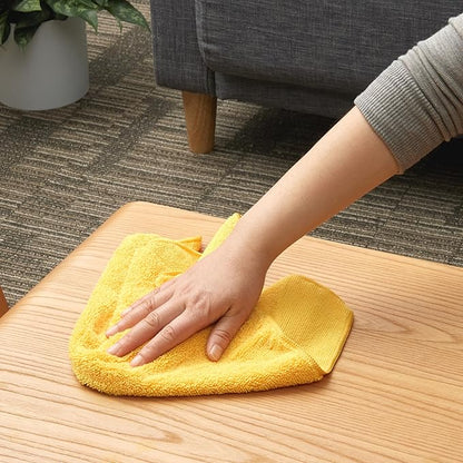 Amazon Basics Microfiber Car Drying Towels (3-Pack), Lint Free, Scratch Free, Highly Absorbent Drying Towel for Cars, 16" x 16", Yellow