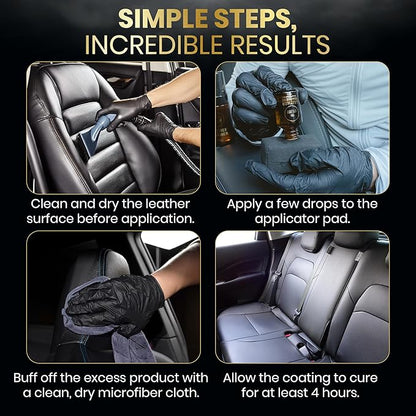 Graphene Leather Care Coating- Lasts 5 Years+ in Real World - Advance SiO2 Protection, UV & Water Resistant, Perfect for Cars, Motorcycles, Marine, RVs, Furniture and Shoes