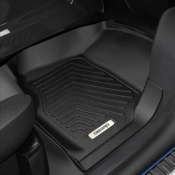 OEDRO Floor Mats Compatible with 2019-2025 Nissan Altima, Unique Black TPE All-Weather Guard Includes 1st and 2nd Row Full Set Liners