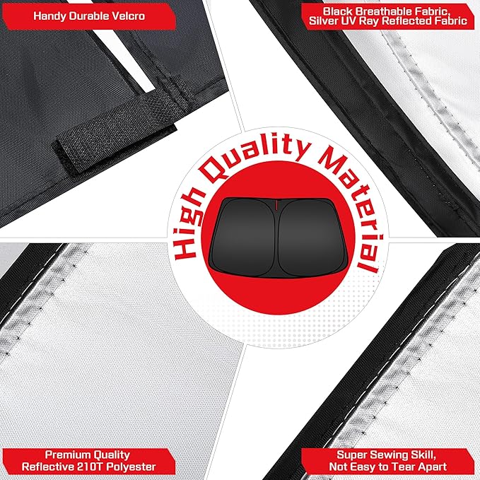 ARISMOTOR Windshield Sun Shade for Audi A3 2022-2025, Custom Fit Foldable Front Window Sunshade Sun Visor Protector, Block UV Rays Keep Your Car Cooler