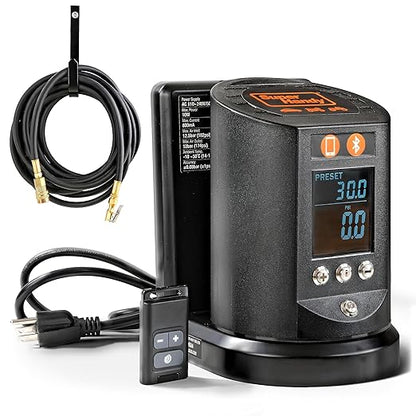 SuperHandy Automatic Tire Pressure Gauge - Wall Mountable, App/Bluetooth Control, High-Accuracy Digital Gauge, 25FT Air Hose, Ideal for Cars, Trucks, ATVs, and More
