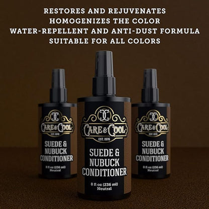 Care & Cool Suede and Nubuck Conditioner - Your Best Choice for Waterproofing and Protecting The Delicate Structure Against The Elements and Abrasive Impurities (16 Fl Oz)