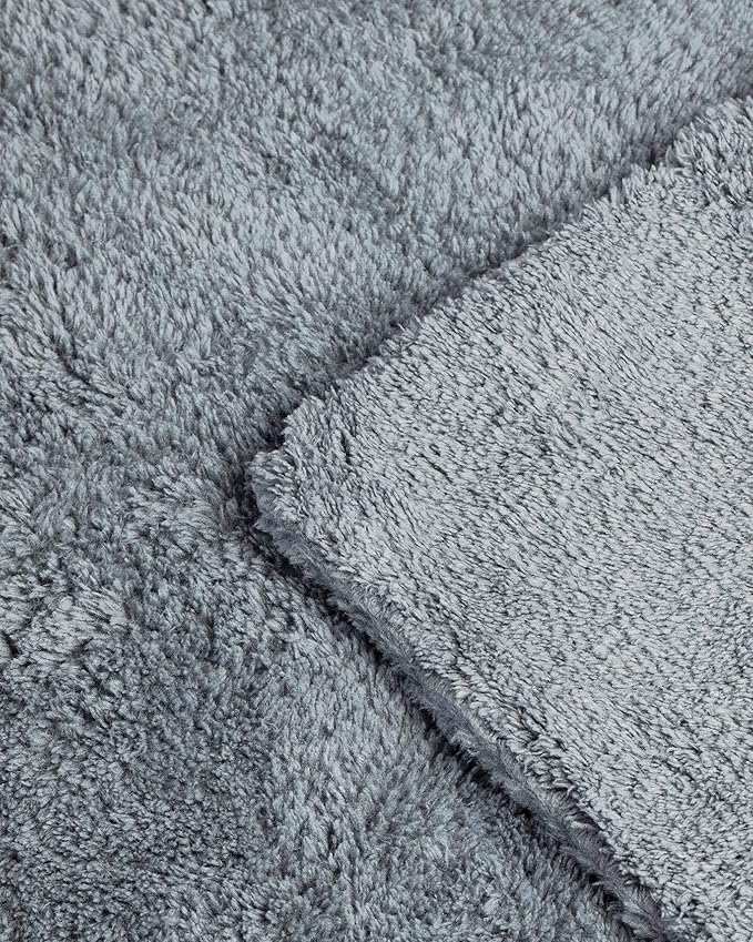 Adam's Borderless Grey Microfiber Towel (2pk) - Premium Ultra Soft Car Detailng Towel Cloths, 480gsm - Safe for Car Wash, Home Cleaning & Pet Drying Cloths (16 Inch x 16 Inch)
