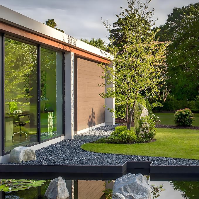 10 lbs Pebbles for Outdoor Landscaping, 1-2 inch Black River Rocks for Plants Indoor, Decorative Black Stones for Planters Vase Aquarium Rocks and Garden Rocks