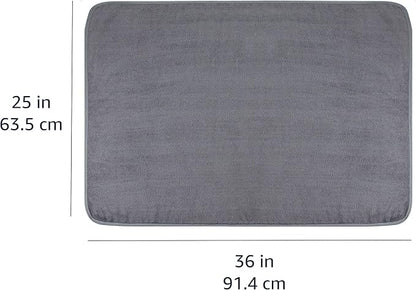 Amazon Basics Microfiber Car Drying Towel, 36"L x 25"W, Gray