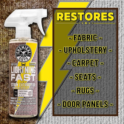 Chemical Guys SPI_191 Lightning Fast Carpet and Upholstery Stain Extractor,(Fabric, Upholstery, & Carpet), Safe for Cars, Home, Office, Furniture & More, 128 fl oz (1 Gallon), Fresh Scent