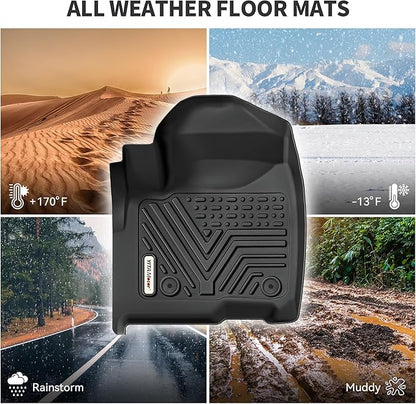 YITAMOTOR All Weather Floor Mats for 2022 Jeep Grand Cherokee WK, 2016-2021 Jeep Grand Cherokee/Dodge Durango, Custom Fit Floor Liners for 1st & 2nd Row, Black