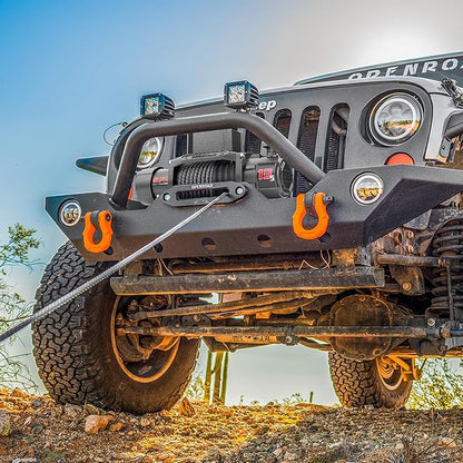 OPENROAD 13500 lb Recovery Winch with Synthetic Rope and 2 Wireless Remotes - IP68 Waterproof 12V Electric Winch for Jeep, SUV, Truck & Trailer - Panther Series 3S