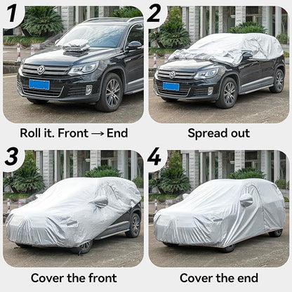Waterproof SUV Car Cover Fit for Lexus RX350/350H/RX450H/RX500H/RX300/330 2003-2025,Waterproof Full Car Cover for Automobiles All Weather UV Rain Snow Protection with Door Zipper