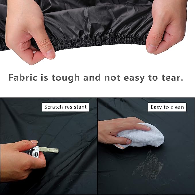 MORNYRAY Waterproof Car Cover All Weather Snowproof UV Protection Windproof Outdoor Full car Cover, Universal Fit for Sedan (Fit Sedan Length 186-193 inch)