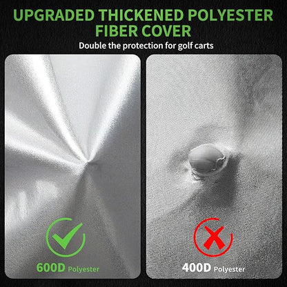 10L0L Heavy Duty Golf Cart Cover for 2/4 Passengers EZGO, Club Car and Yamaha, All Weather Outdoor Protection Weatherproof