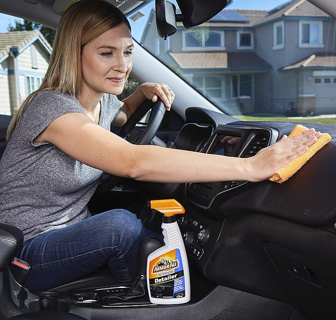 Armor All Interior Car Cleaning Kit, Interior Detailer Spray with Microfiber Towels and Microfiber Duster, 16 Fl Oz (3 Piece Kit)