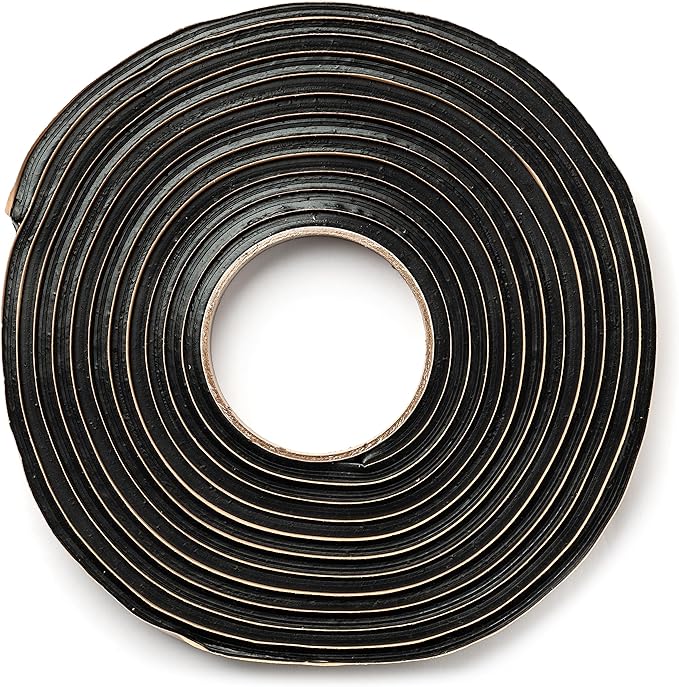 Second Skin Butyl Sealant Tape – Butyl Rubber Sealant, Multi-Purpose Butyl Rope, and Putty Tape for Automotive (Car, RV, Marine) – 1/4” x 1/2" x 20’ – Made in The USA