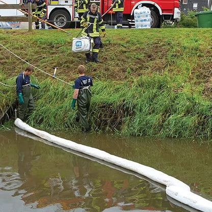 New Pig Oil Boom - Oil-Only Absorbent Boom - 2 Pack - 8" x 20' Boom - Absorbs up to 24 gallons per Boom - BOM409
