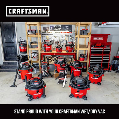 CRAFTSMAN CMXEVBE17590 9 Gallon 4.25 Peak HP Wet Dry Vac, Portable Shop Vacuum Wet and Dry with Filter, Dust Bag, Hose, Car Cleaning Kit and Micro Cleaning Kit for Home and Garage Cleaning