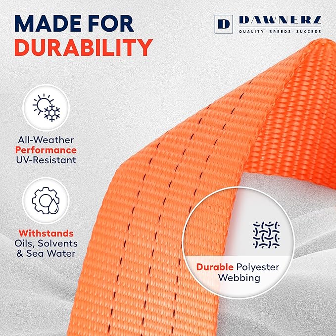 2 Inch x 20 Ft Heavy Duty Ratchet Straps - 6600 Lb Breaking Strength Tie Downs with Double J Hook for Trucks & Trailers