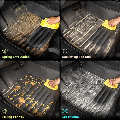 TuxMat - for Mercedes-Benz GLC 2023-2026 Models - Custom Car Mats - Maximum Coverage, All Weather, Laser Measured - This Full Set Includes 1st and 2nd Rows