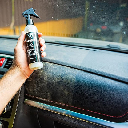 Grand Slam 3-Pack - Includes Tire Shine Gel (8oz), Car Scratch Remover (4oz), Water-Repellent Vinyl and Car Leather Protector (8oz), 2 Microfiber Towels